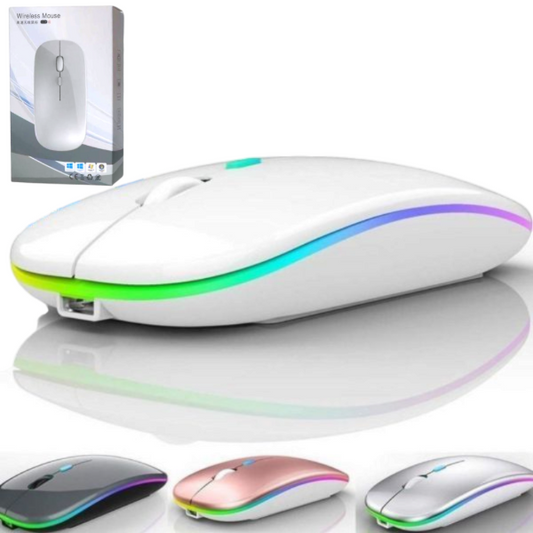 Mouse Inalambrico Recargable Con Bluetooth o 2.4USB Para Celular Tablet PC A5474