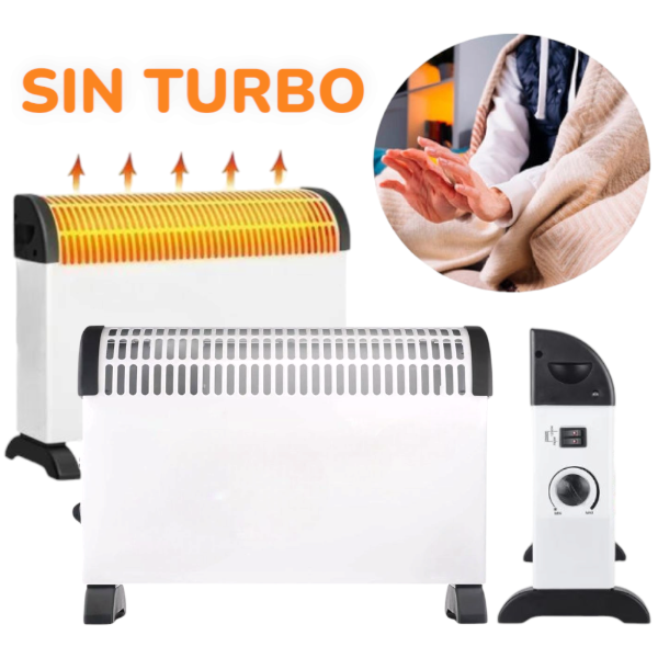 Calefactor Eléctrico Convector Estufa Sin Tubo Enchufe 2000W EM-SM2000