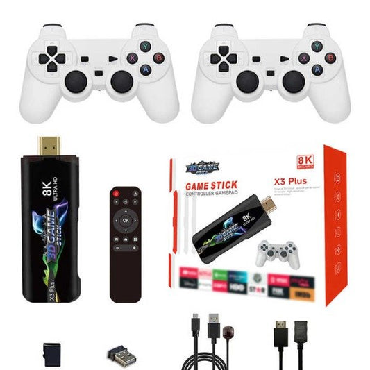 TV Box Android 8K Con Consola Retro Game Stick 20000 Juegos X3 Plus