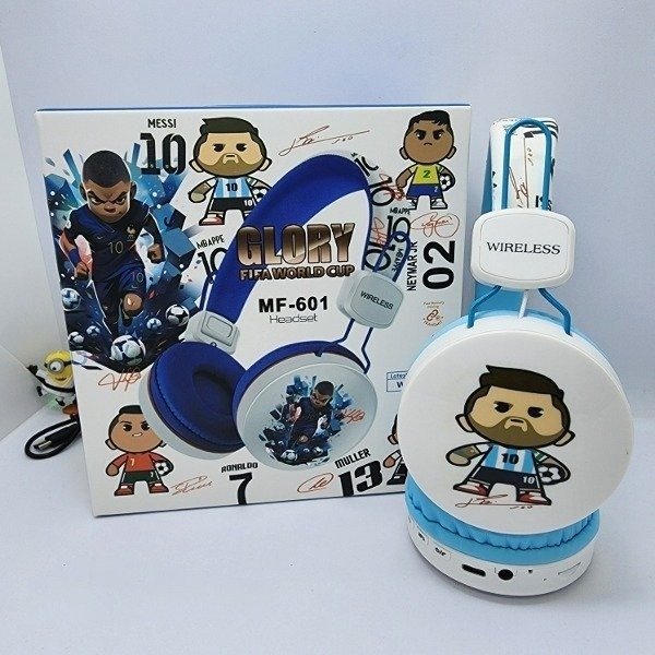 Auricular Inalámbrico Vincha Bluetooth Diseño Messi Fútbol MF-601