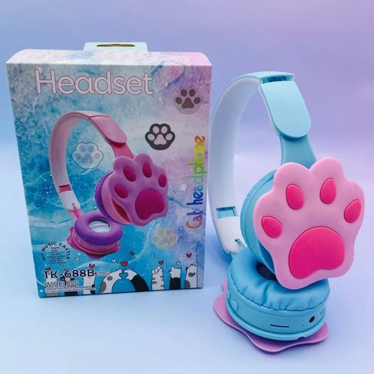 Auricular Inalámbrico Vincha Bluetooth Manito Gatito TK-688B