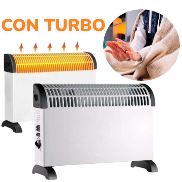 Calefactor Eléctrico Convector Estufa Con Tubo Enchufe 2000W EM-ST2000