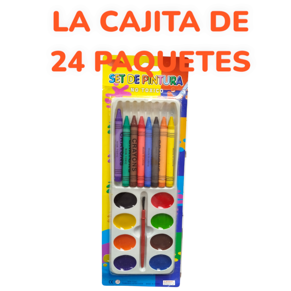 Paquete De Acuarela Y Crayon De Color LIB9538