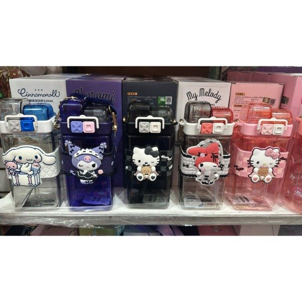 Botella Plástica Infantil Doble Pico Con Sorbete 520ML KU3020 Original