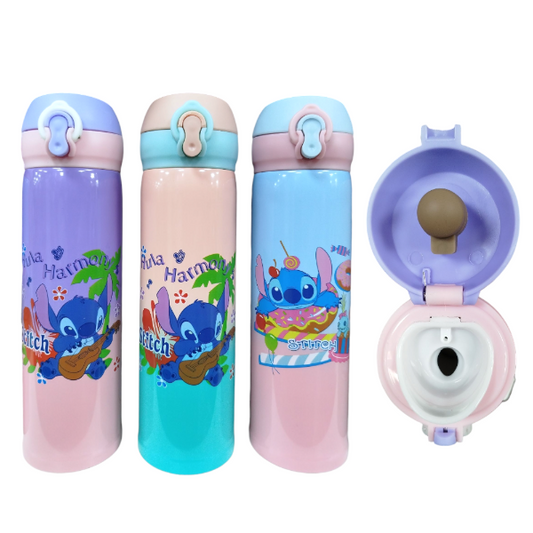 Botella Termica Acero Inoxidable 500ML Diseño Stitch 024H