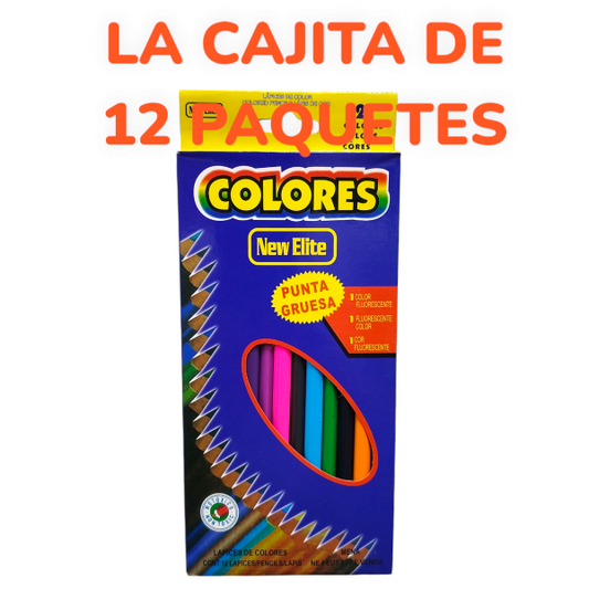 Paquete De Lápices De Colores Largas X12