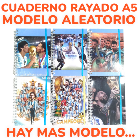 Cuaderno Rayado A5 80 Hojas 21.5x15.5 CM Con Diseño AFA Q4