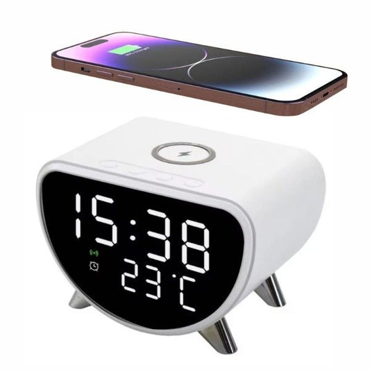 Reloj Despertador Digital Con Cargador Inalambrico 15W SZ-07