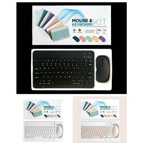 Teclado Inalambrico Recargable Bluetooth Con Mouse Inalambrico 5474