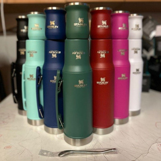 Termo Térmico Acero Inoxidable 1000ML Con Mate 160ML Stanley 87