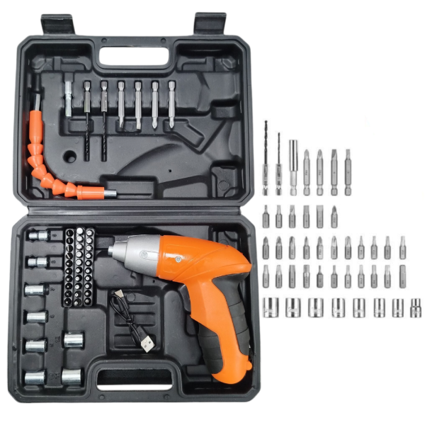 Juego De Atornillador Inalámbrico Recargable USB Destornillador 45en1 K1003