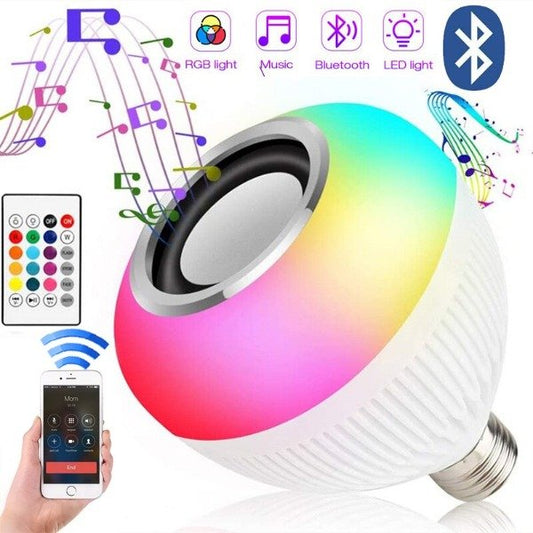 Foco Led RGB Con Parlante Y Control Bluetooth WJ-L2