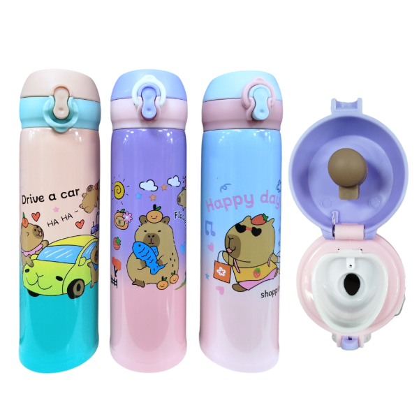 Botella Termica Acero Inoxidable 500ML Diseño Capibara 024I