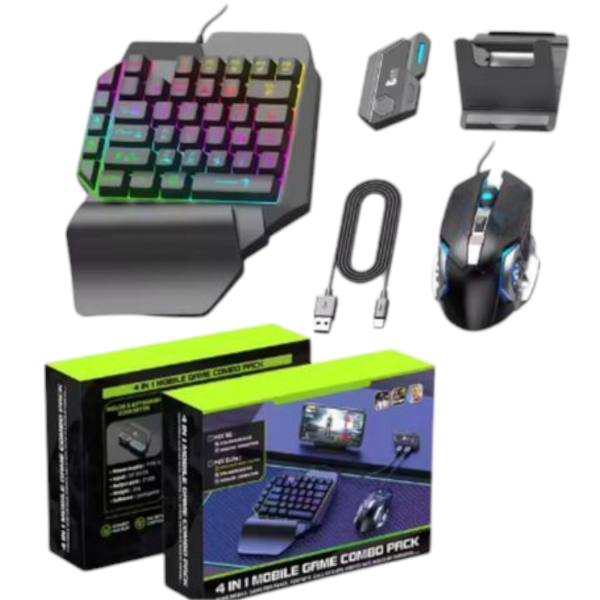 Kit Gamer Teclado Y Mouse Bluetooh 4 En 1 Soporte Para Celular/Tablet/PC