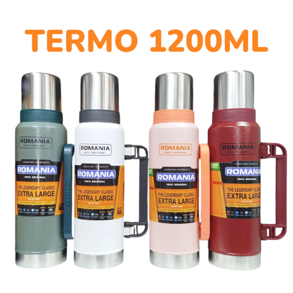 Termo Térmico Acero Inoxidable 1200ML Con Manija Romania ST1200