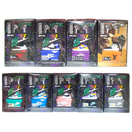 Auricular Inalámbrico Bluetooth Recargable USB Con Funda De Zapatillas KT-01