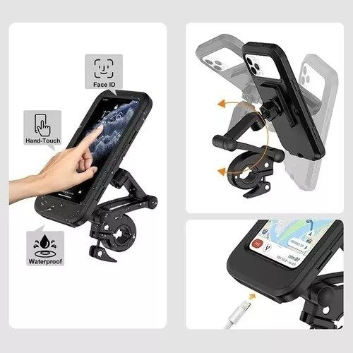 Soporte Premium Celular Bici Moto Impermeable Tactil Brazo H601