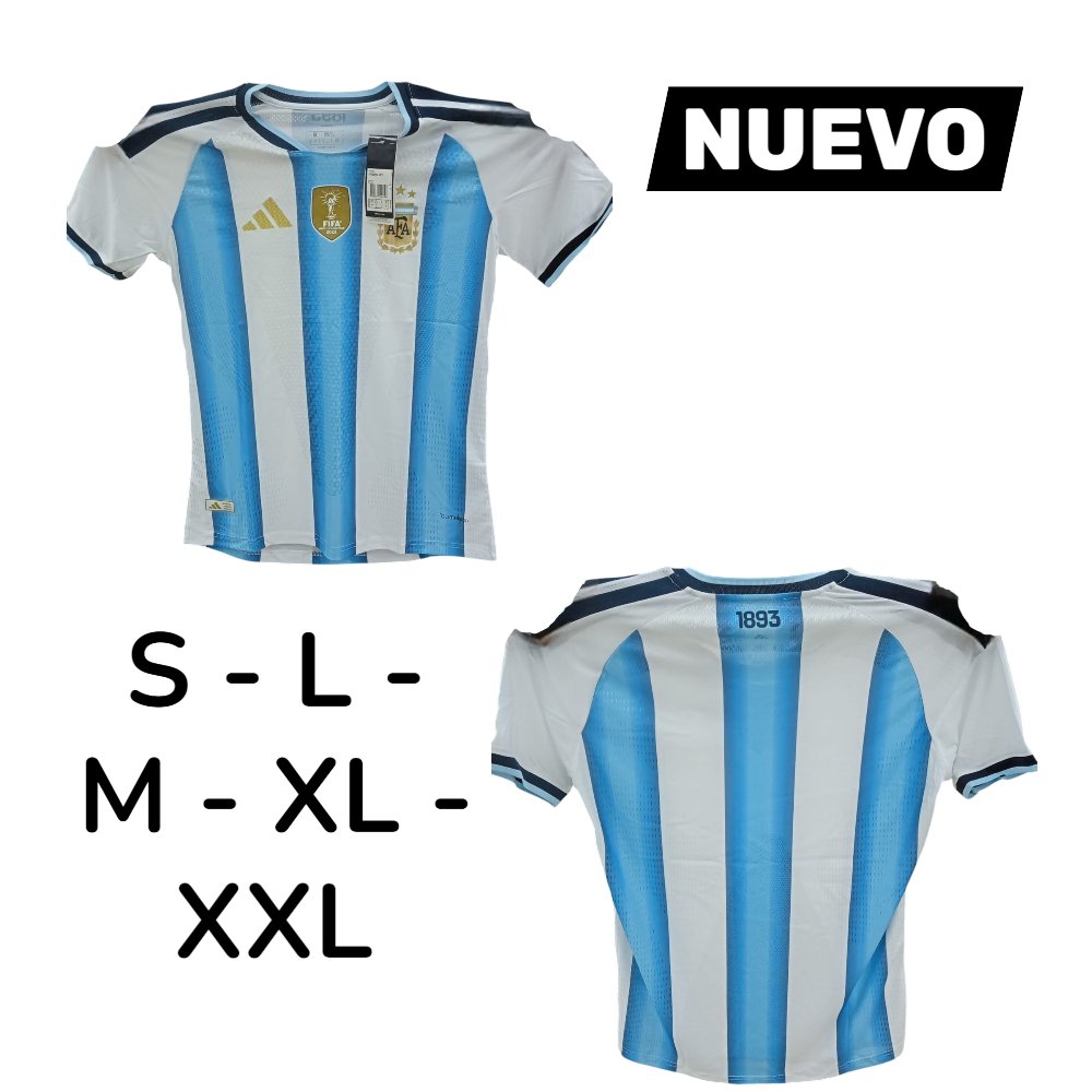 Camiseta Titular Selección Argentina 26 3 Estrellas (S-M-L-XL-XXL) MODELO 02