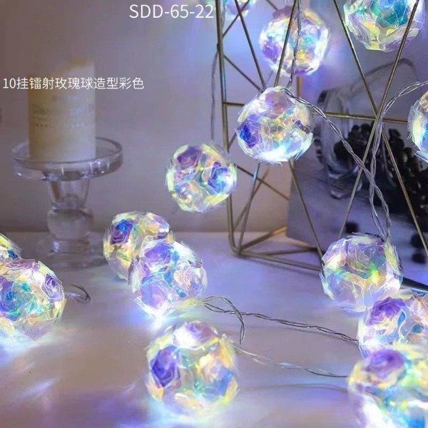 Cortina Led 3Mx60CM 10 Tiras Bolas Multicolor Enchufe SDD-65-22