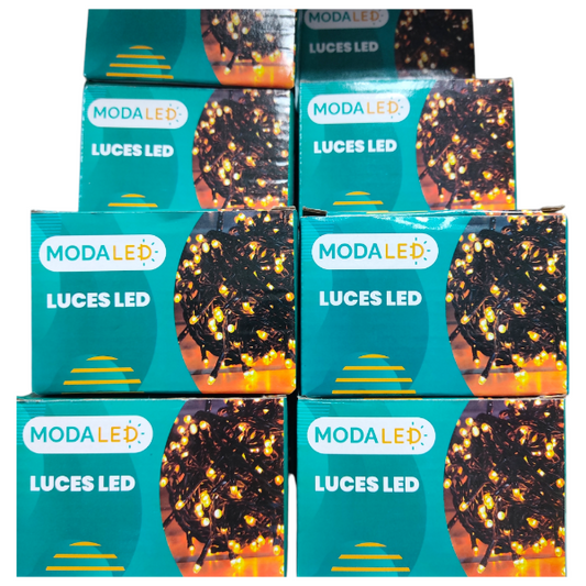 Luces Led Navideña Guirnalda 5M Enchufe Blanco Cálido