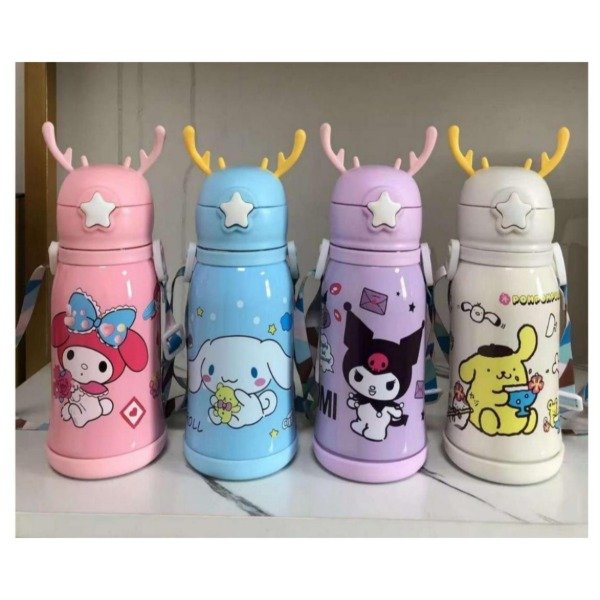 Botella Termica Acero Inoxidable 500ML Con Sorbete Y Tirita Sanrio 00763
