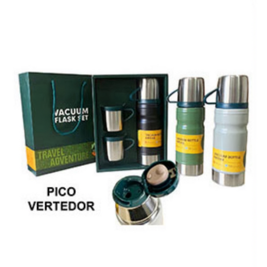 Kit de Termo Mate 680ML con 2 Tasitas