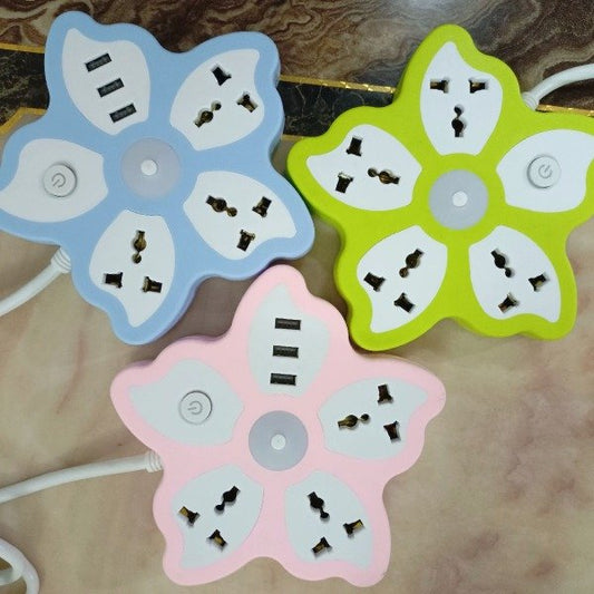 Zapatilla Alargue Electrónica Universal 220V 3+3 USB 2M Flor 0232