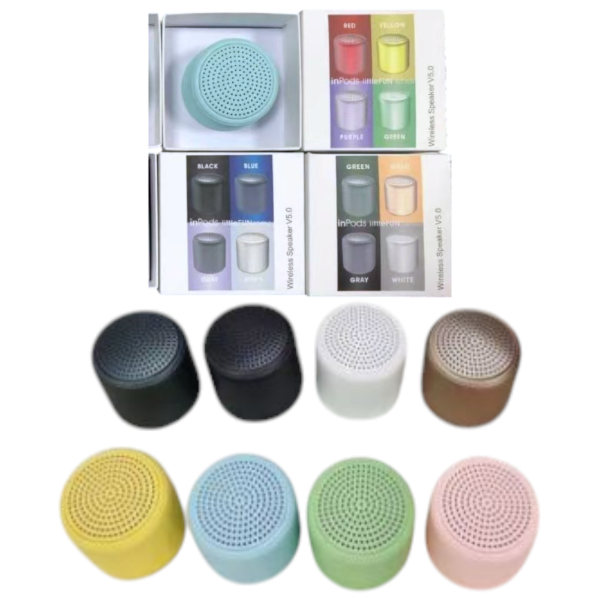 Parlante Makaron Bluetooth Inalambrico Recargable USB 5CM Portátil