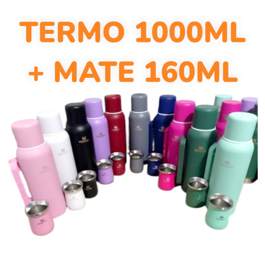 Termo Térmico Acero Inoxidable 1000ML Con Mate 160ML Stanley LU4303