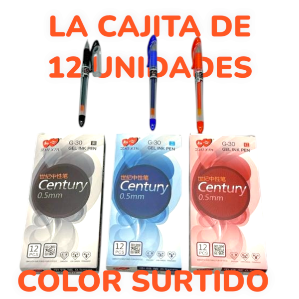 Lapiceras Común G-30 Negro/Azul/Rojo