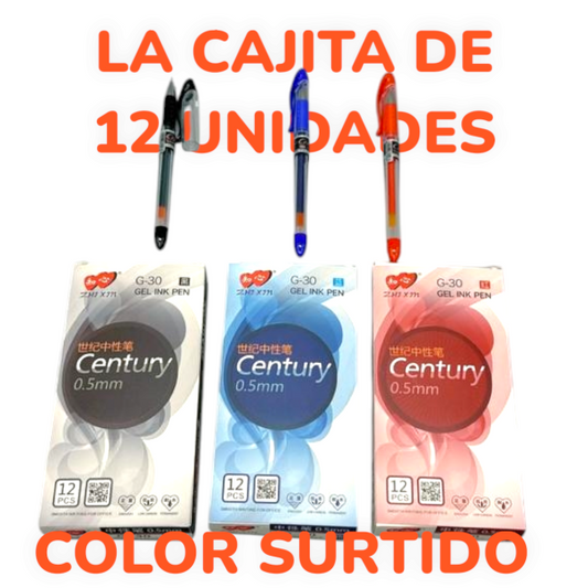 Lapiceras Común G-30 Negro/Azul/Rojo