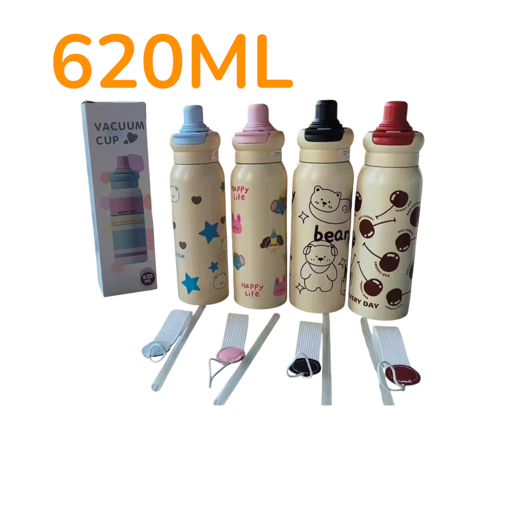 Botella Con Pico De Acero Inoxidable Diseño Infantil 620ML SW-1010