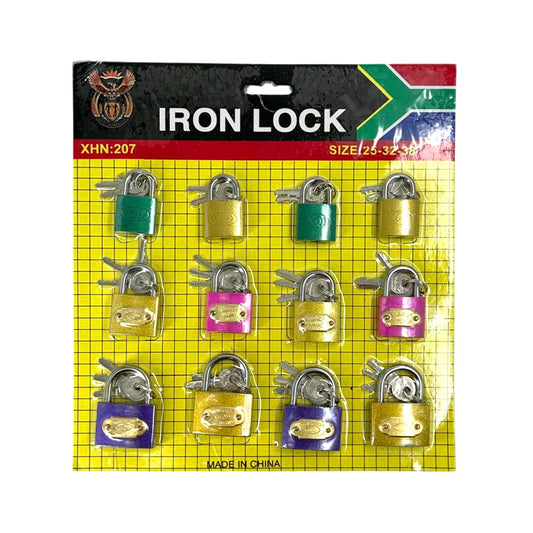 Kit de 16 Candados Mini Metal Con 3 Llaves 4x2.5x3CM 207