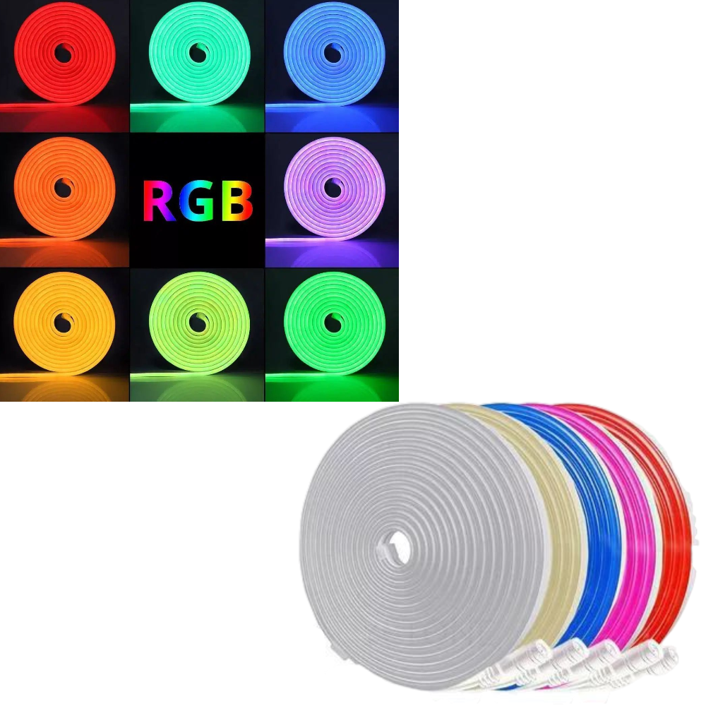 Tira Led Neón 5M MonoColor Liso C417-424 (SIN FUENTE) T2