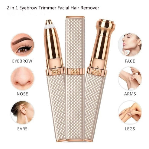 Depiladora Facial Femenina Eléctrica 2en1 Diamante Recargables USB HX-207