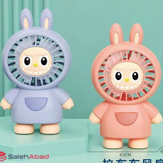 Ventilador Mini Recargable USB Diseño Labubu 8x13x5CM No222