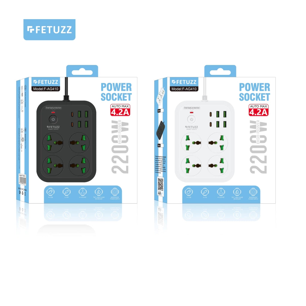 Zapatilla Alargue Electrónica Universal 4+4+2Tipo C FETUZZ