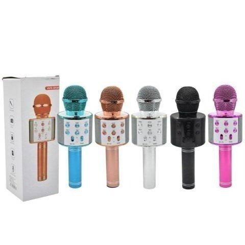 Micrófono Con Parlante Bluetooth Inalambrico KaraOK Color Liso WS-858