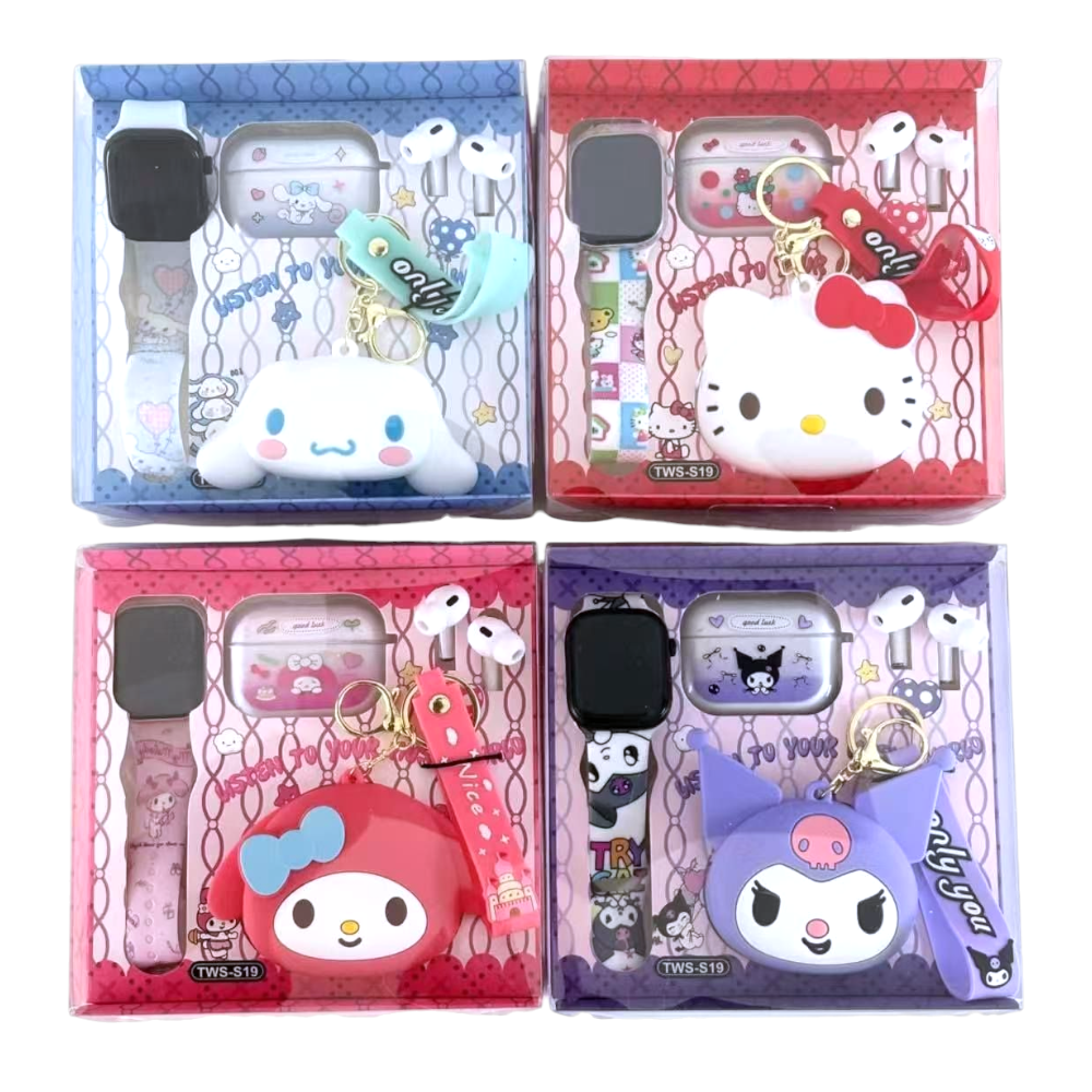 Auricular Inalámbrico Bluetooth Recargable Con Reloj Digital Infantil TWS-S19