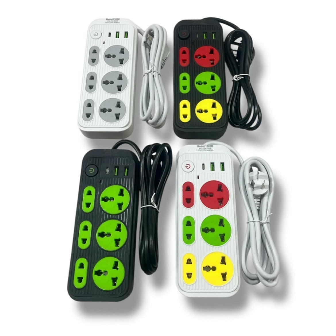 Zapatilla Alargue Electrónica Universal 3+2+1Tipo C X-805