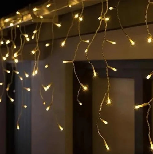 Cortina Luz Lluvia Led 96 Luces 3*0.7M Calidas Enchufe SDD-83