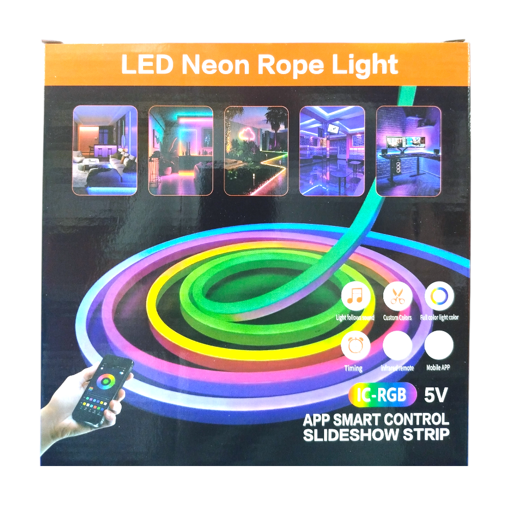 Tira Led Neon RGB Flexible 5M App Bluetooth Audioritmic USB Con Control Remoto C-M9022