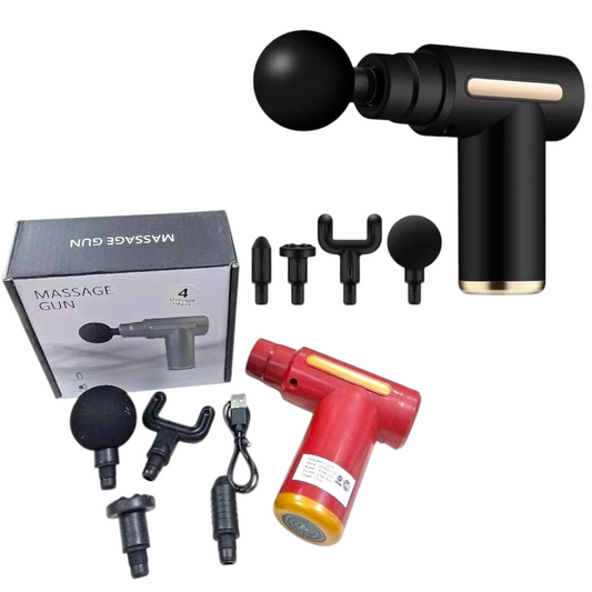 Masajeador De Pistola Recargable USB Con Accesorios KMA-122