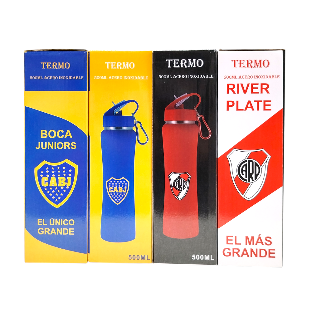 Botella Termica Acero Inoxidable 500ML Diseño Boca/River BRA-2210