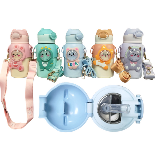 Botella Termica Acero Inoxidable 520ML Con Tirita Diseño Infantil 0911