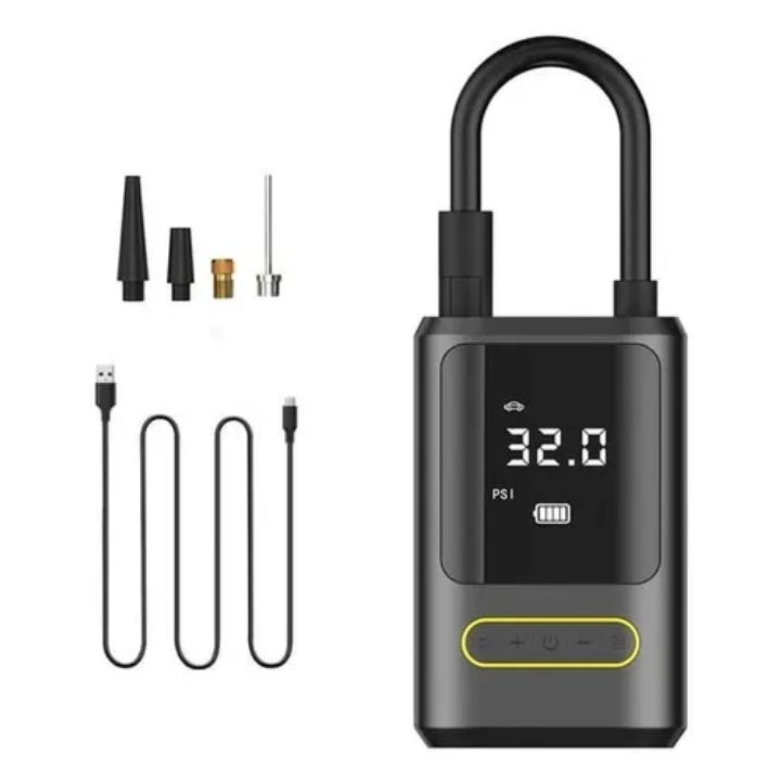 Compresor De Aire Portátil De 150 Psi Con Pantalla Led ATJ-8466