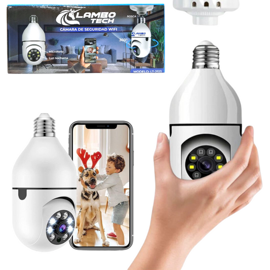 Cámara Foco De Seguridad Con Portafoco 360 Giratorio Control Celular LT-2513
