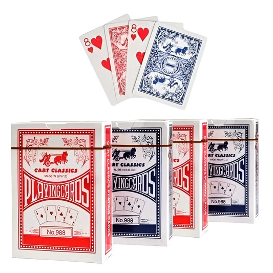 Kit 12 Cajitas De Cartas De Póker Mazo Azul Roja No988