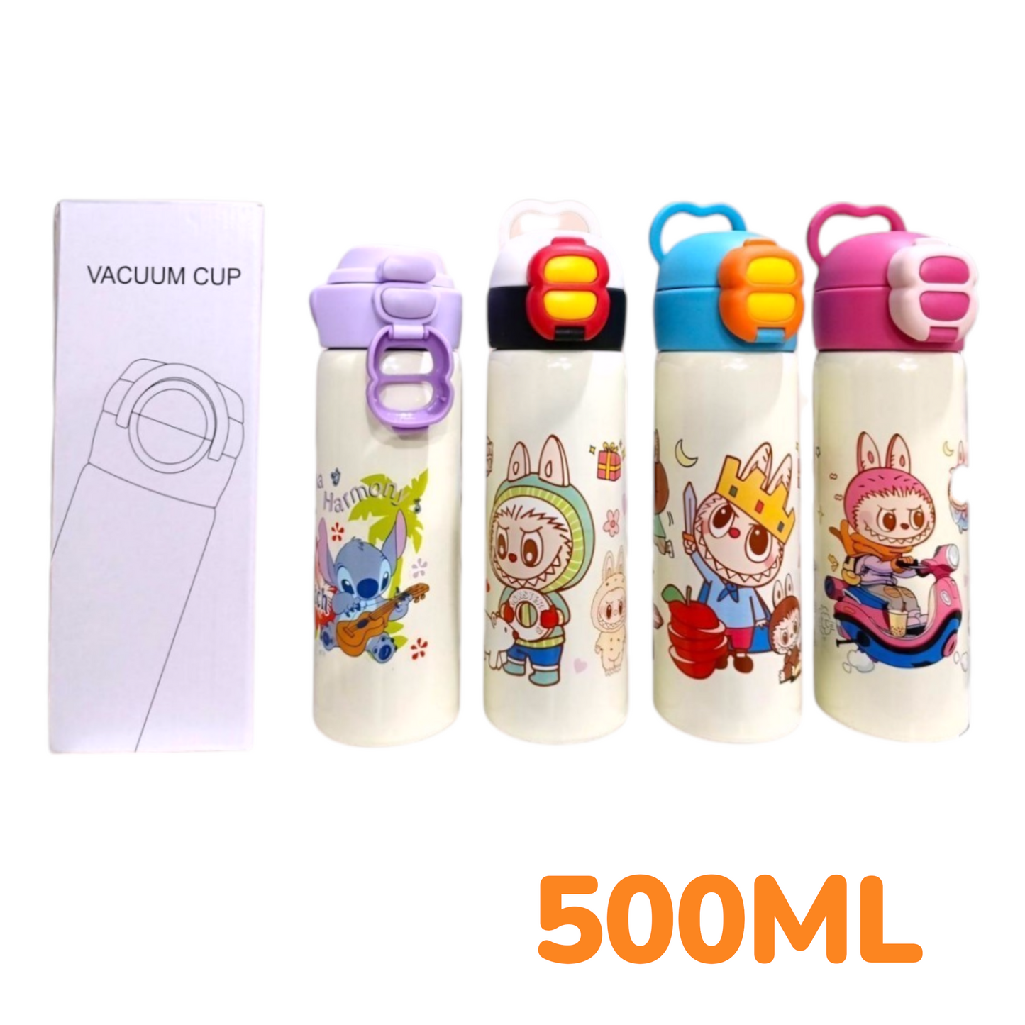 Vaso Térmico Acero Inoxidable 500ML Diseño Labubu Infantil 00940