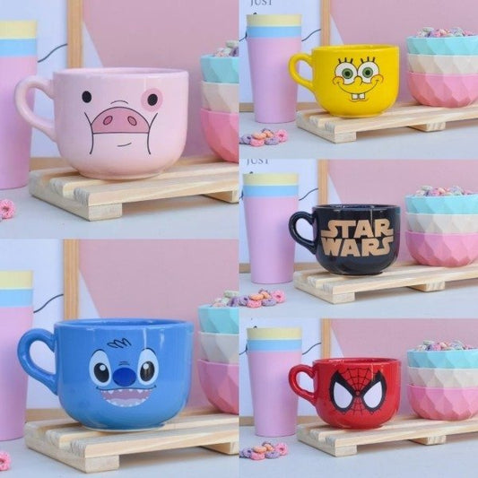 Tazón Ceramica Con Dibujo Diseño Personaje Infantil 24301